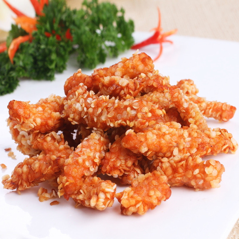 雪花鸡柳无骨鸡柳椒盐排条油炸小吃半成品裹粉鸡柳5袋包邮江浙沪