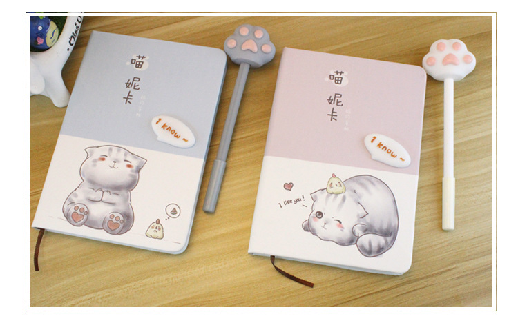 创意可爱猫咪笔记本子少女心记事本小清新手帐本学生文具毕业礼物