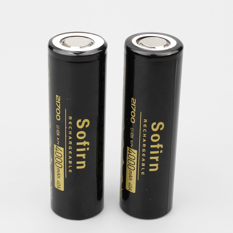 Sofirn 21700 Rechargeable Battery 4000 MA Lithium Battery 40A 3.7V 10C Discharge High Power Battery