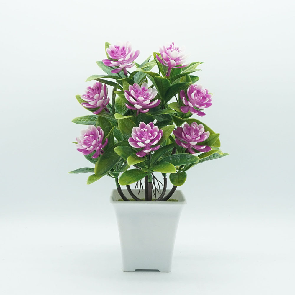 仿真植物盆栽 新款蝴蝶兰塑料假花盆景 人造花 家居装饰绿植摆件