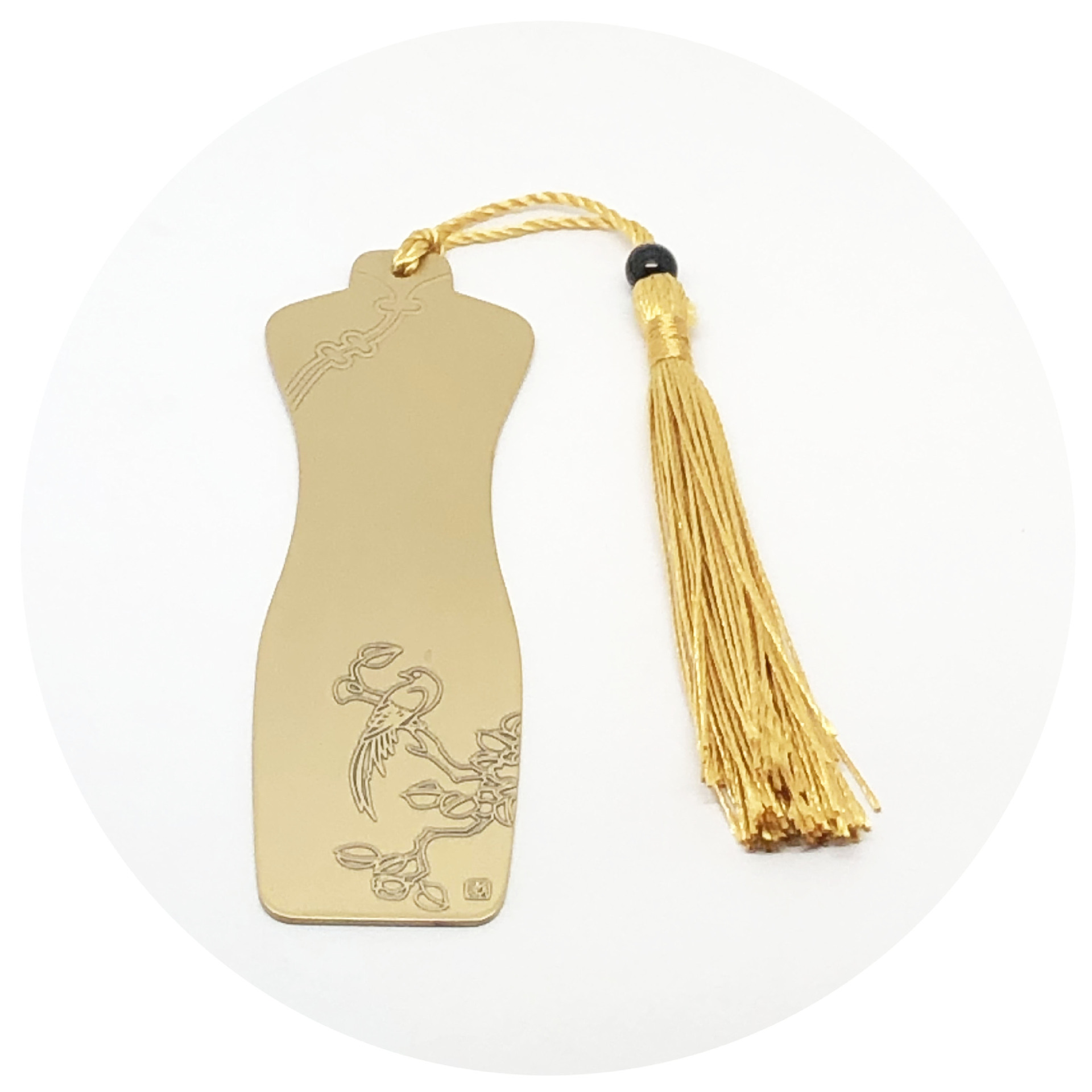 黄铜旗袍书签复古中国风一对金属黄铜书签文创套装礼品