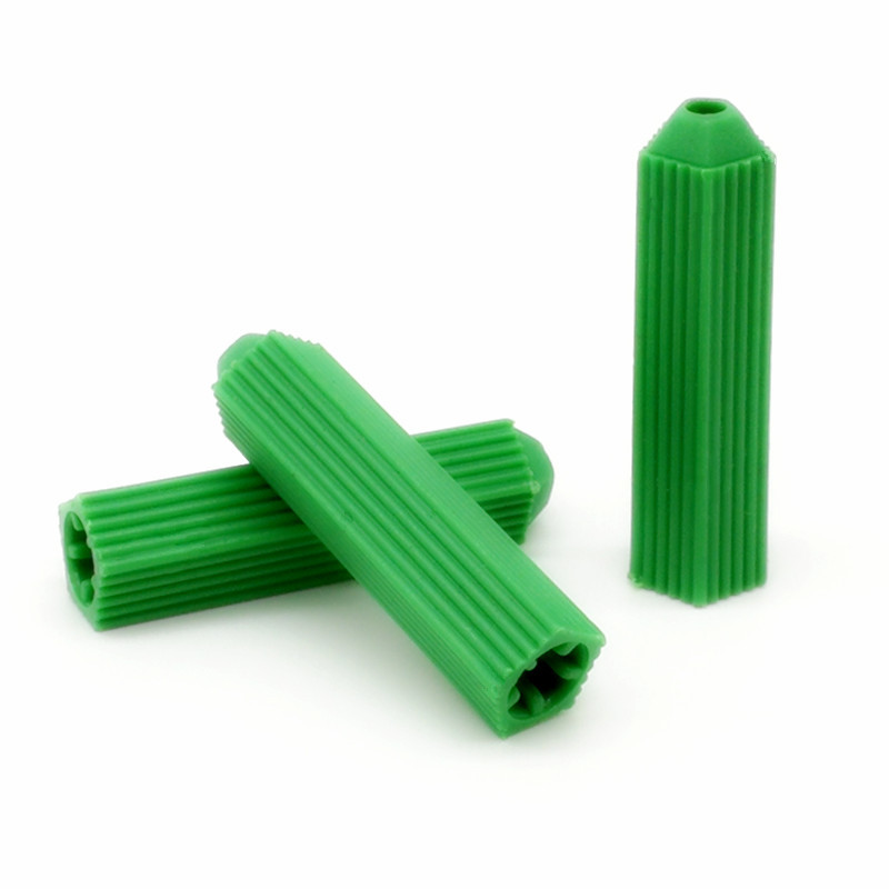m6绿色膨胀管塑料爆炸胶粒小飞机涨塞壁虎膨胀塑料胶粒适用m4螺丝