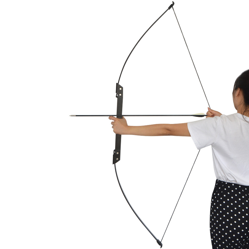 弓箭配件 反曲弓户外射击运动箭馆专用黑弓 左右手通用分体传统弓