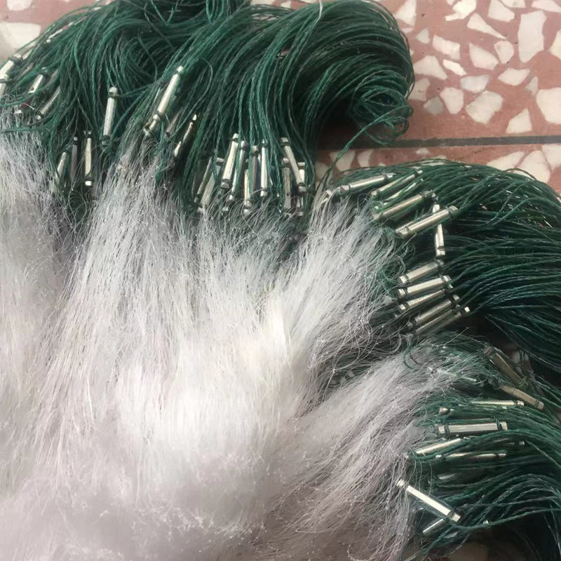 粘网1米高2指3指单层渔网丝网餐鱼网小鱼沉网浮网挂子网白条撒网