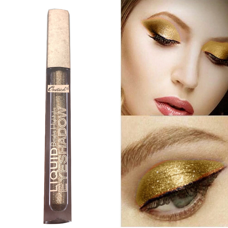 奥伦提新款珠光爆闪金葱钻石液体眼影彩色亮片眼线液厂家直销