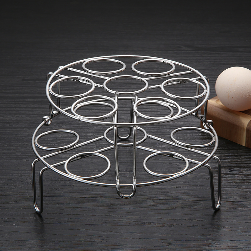 304不锈钢蒸蛋架高压锅隔水蒸架厨房多功能蒸鸡蛋架子不锈钢蒸架