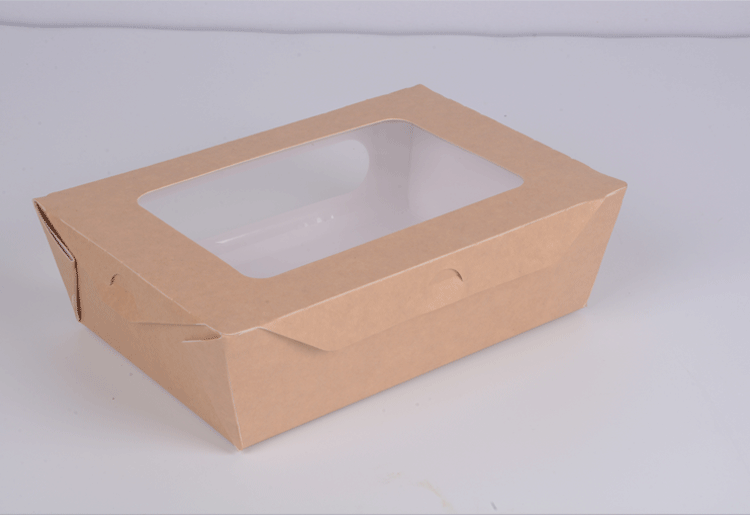 牛皮纸炸鸡盒一次性外卖纸盒油炸食品打包盒开天窗纸盒定制做logo