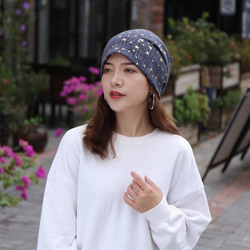 帽子女式春夏季薄款套头帽透气光头化疗帽堆堆帽月子帽头巾户外帽