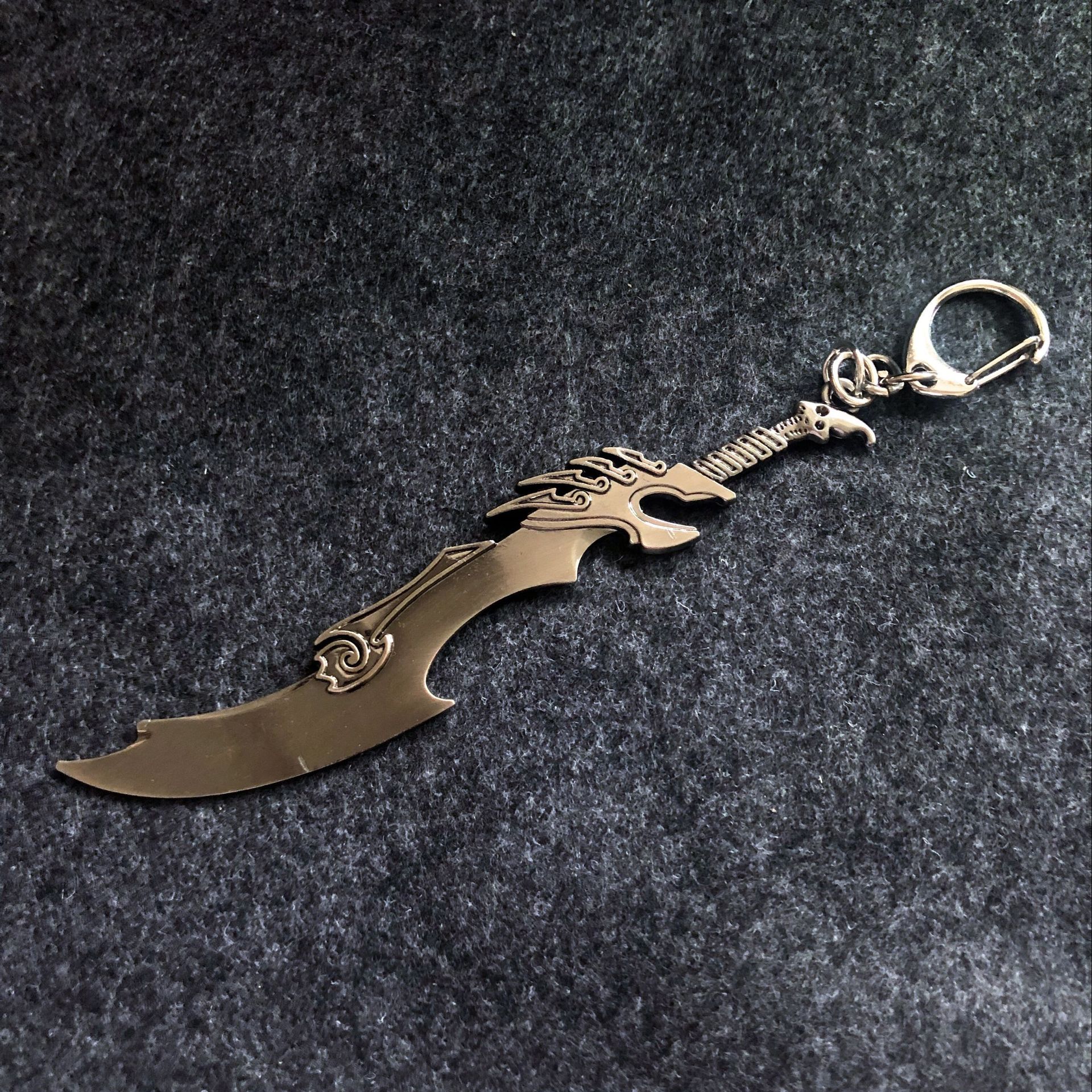 12cm 风云绝世好剑 雪饮狂刀 模型合金钥匙扣挂件配饰礼品