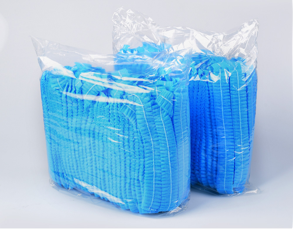 一次性帽子头套防尘厨师食品无纺布网帽美容院纹绣条形帽1包100只