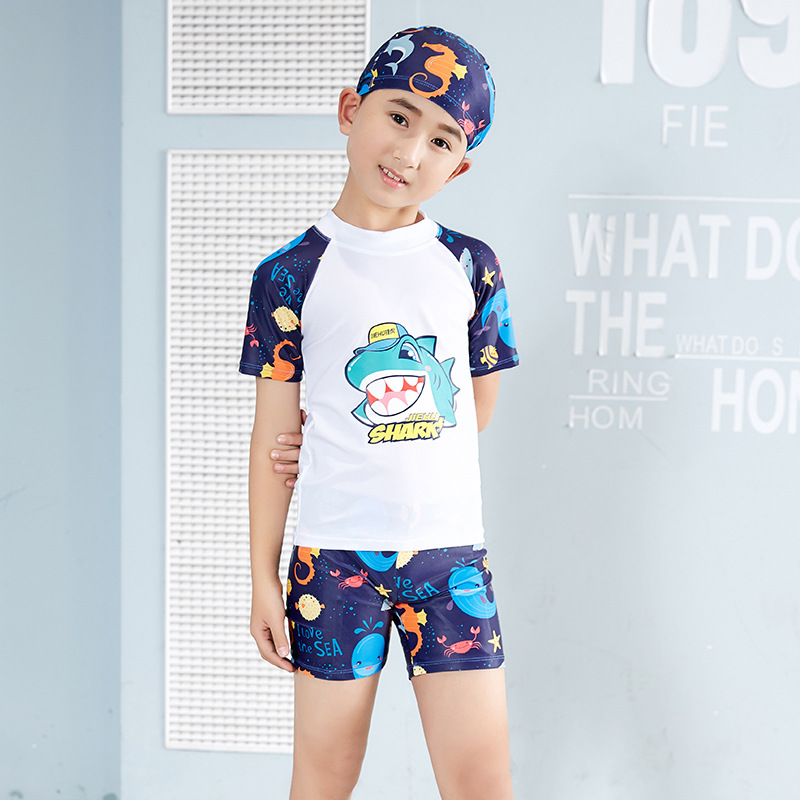 Jiehu Children's Swimsuit Three-Piece Cartoon High Elasticity Boys and Girls Swimsuit Swimming Trunks Jh2801 Children's Swimsuit