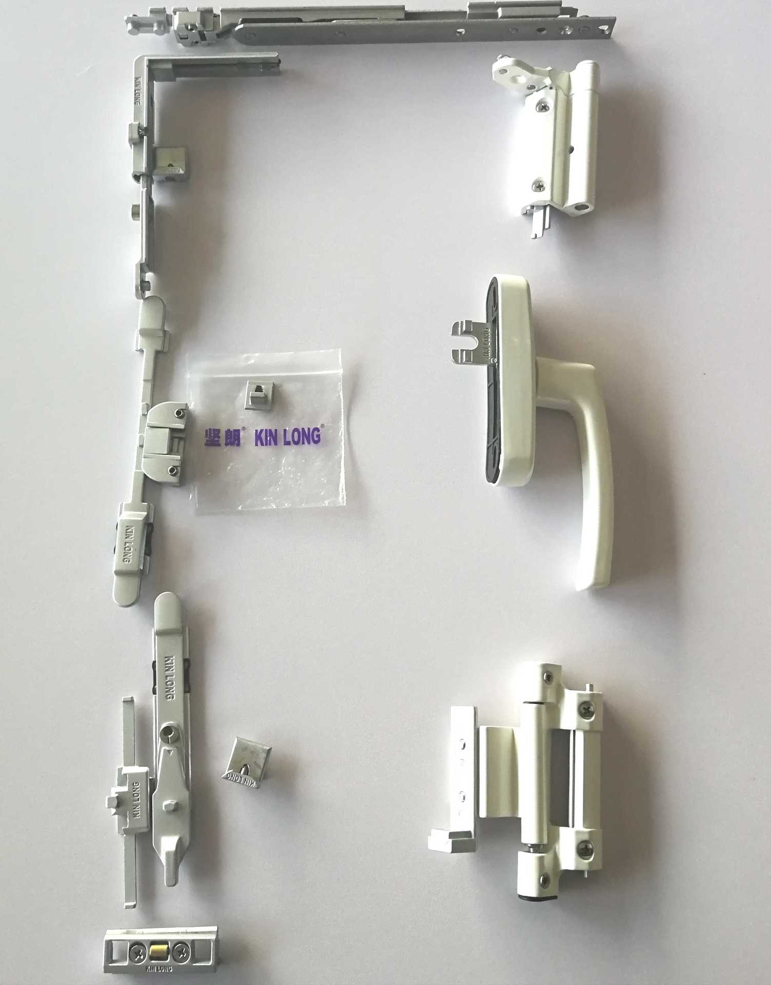 坚朗kinlong断桥铝门窗内开内倒平开上悬把手锁扣铰链执手配件锁