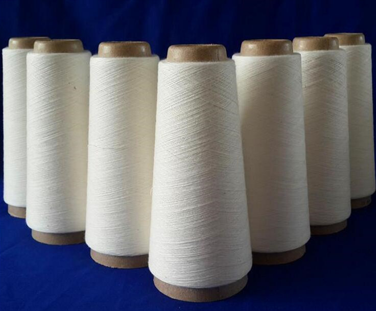 现货销售涤纶纱30支大化纤包染色包漂白针织机织织带缝纫线通用