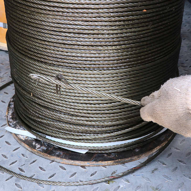 光面涂油油丝绳 麻芯油丝绳起重吊装 麻芯光面钢丝绳吊装安全绳