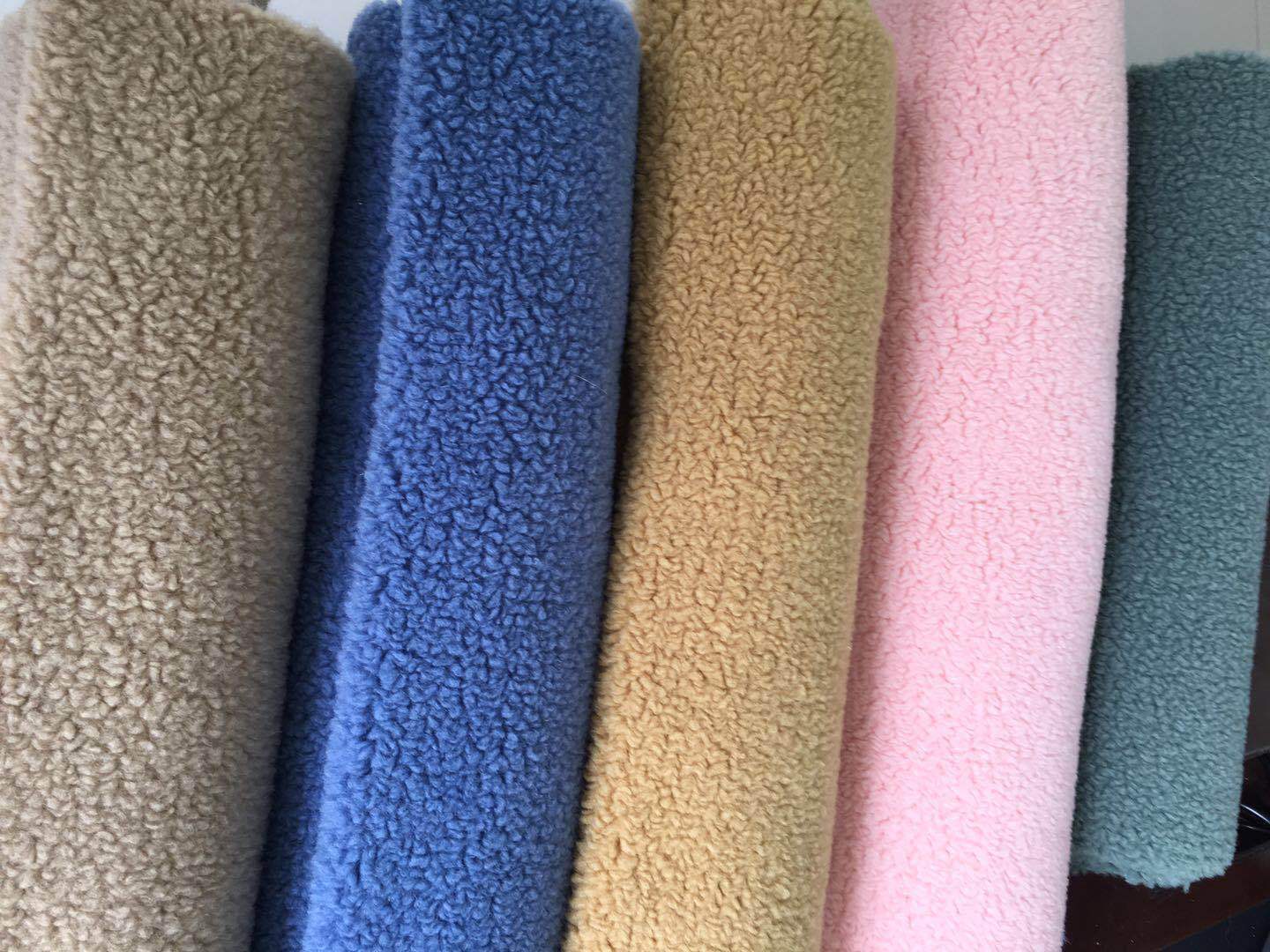 厂家直销 羊毛小麦穗 毛绒 37羊毛颗粒绒人造毛面料 色号齐全