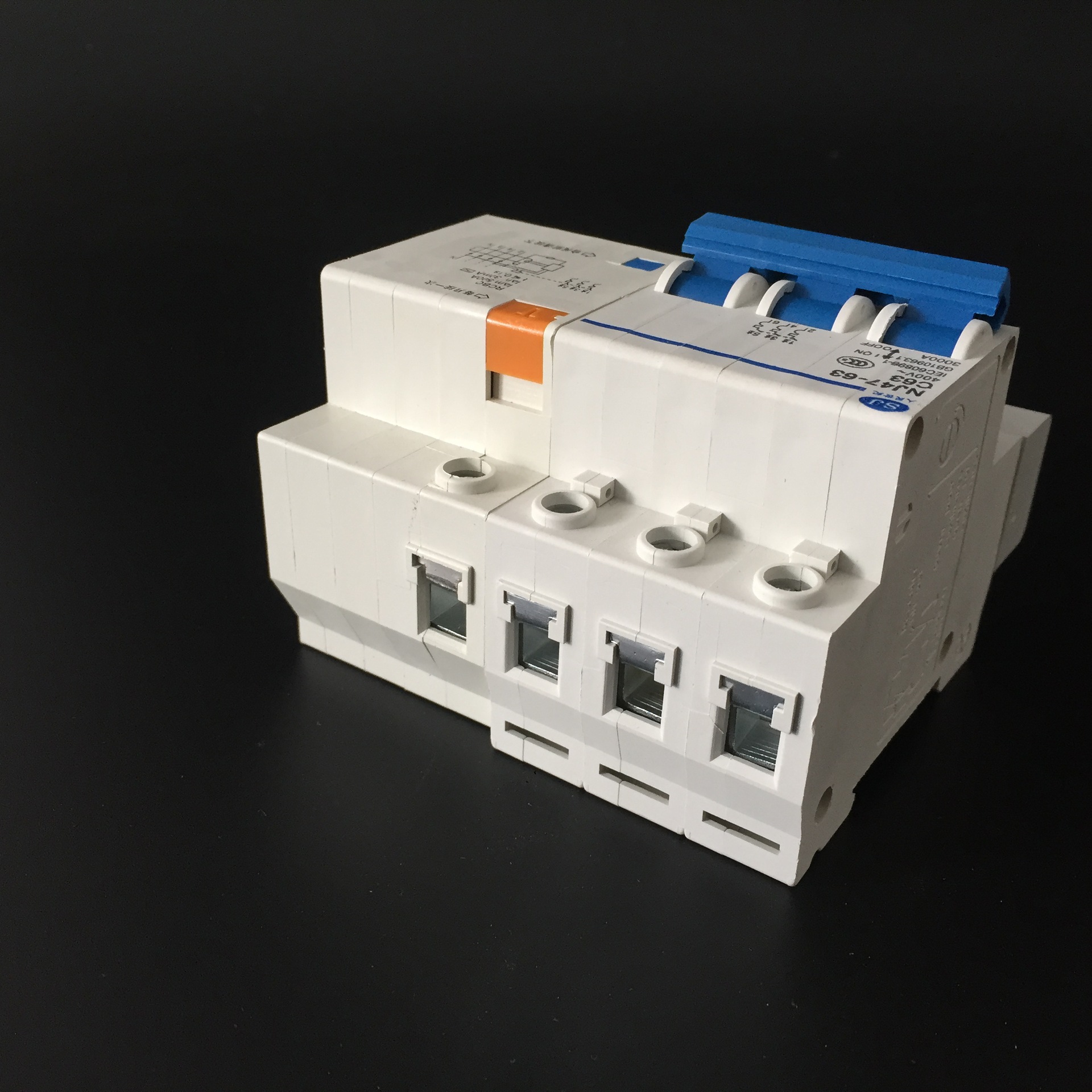 人民世纪 漏电开关3p 漏保断路器 透明 家用漏电保护器dz47le 3p