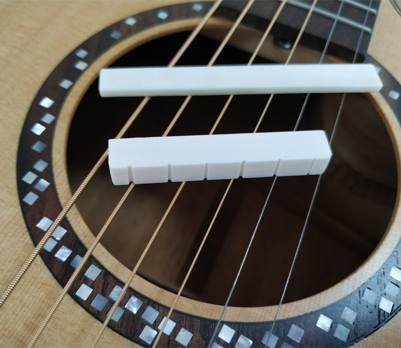 吉他弦枕民谣吉他上下牛骨琴枕琴桥牛骨弦枕木吉他通用乐器配件