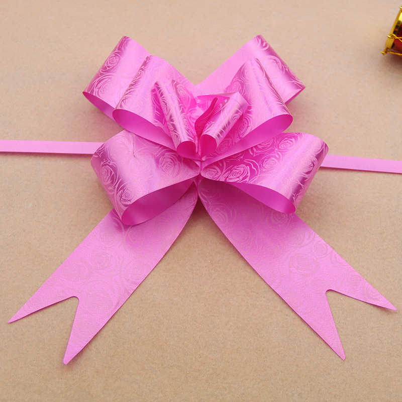 创意款婚车扎花彩带蝴蝶结手拉花礼品包装饰品车把手扎花大号拉花