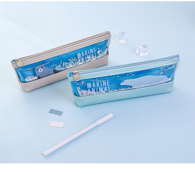 languo/蓝果极地之旅(加长版)船形笔袋韩版创意文具袋学生笔袋
