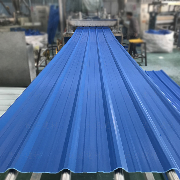 pvc梯形塑钢瓦塑胶隔热瓦塑料瓦片屋顶厂房屋面胶瓦佛山自有工厂