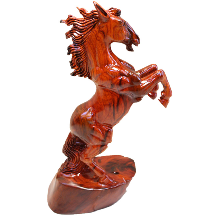 木雕红木酸枝根雕马到成功 精品骏马根雕 十二生肖骏马木雕工艺品