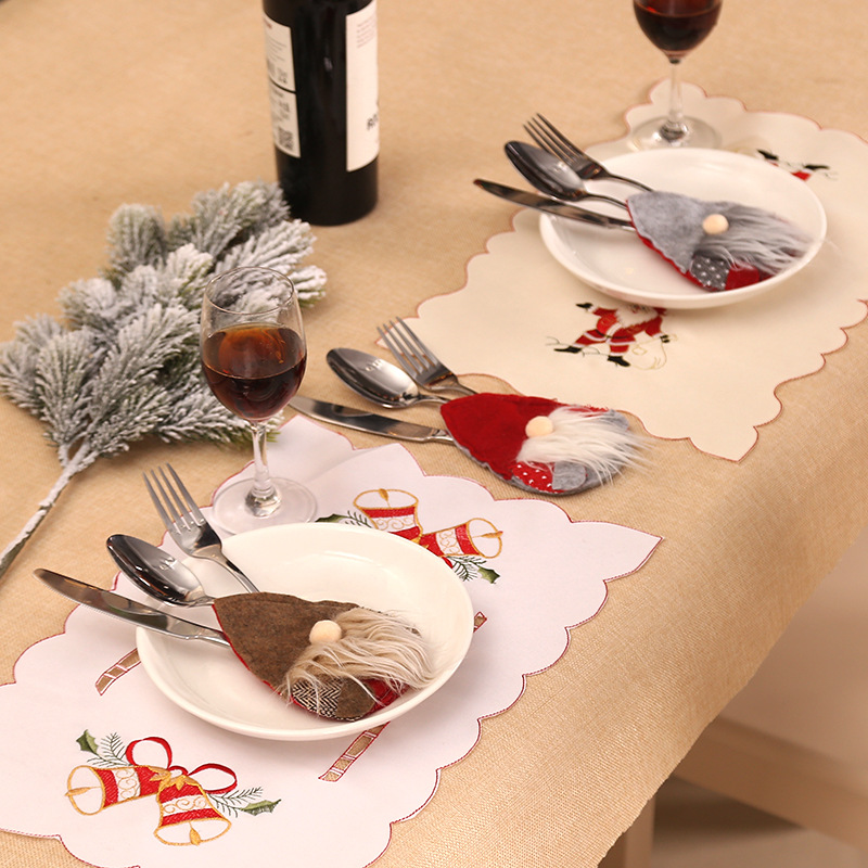 New Family Christmas Decorations Nordic Old Man Creative Style Knife and Fork Set Holiday Home Tableware Dress up in Stock