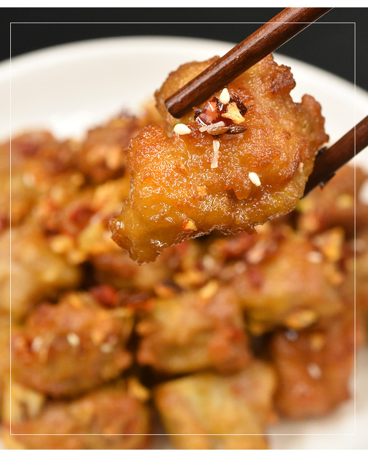 蒜香猪小排肋排炸酥排骨粒香酥油炸酒店饭店特色半成品冷冻小吃