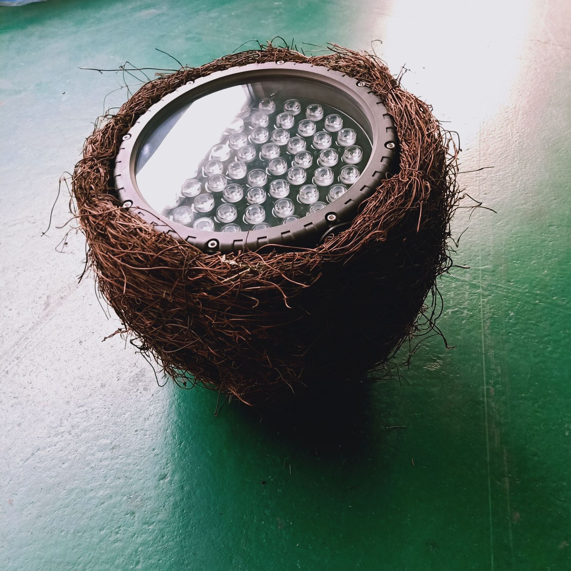 led仿真鸟巢灯鸟巢投光灯鸟巢照树灯24w36w射树灯景观亮化鸟窝灯