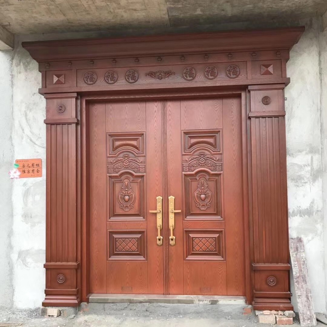 订做豪华别墅门双开进户门锌合金仿真铜非标门客厅甲级安全防盗门