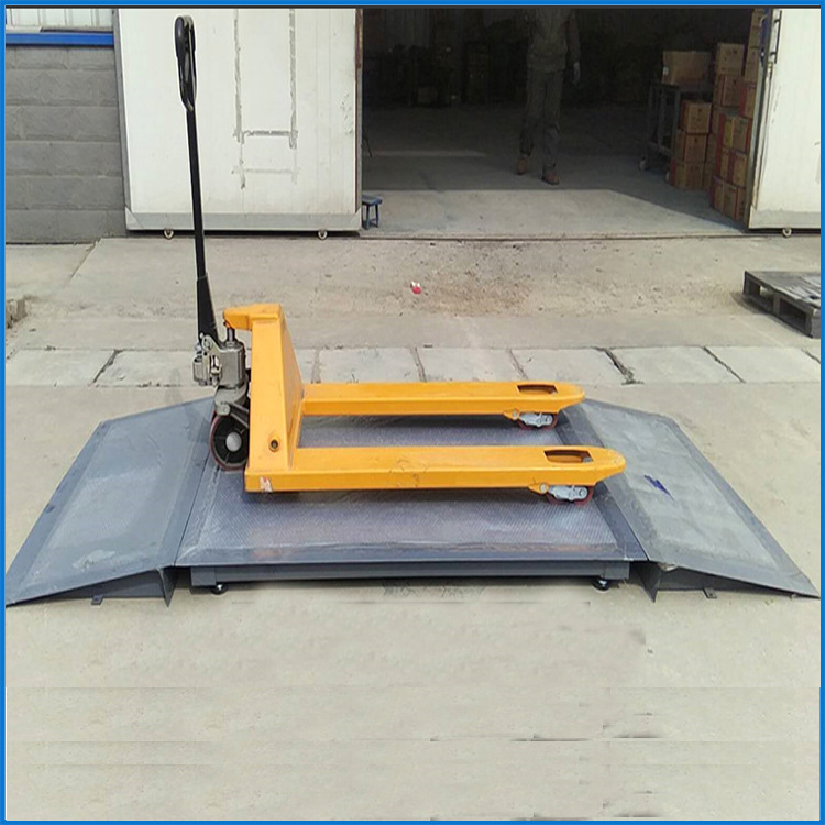 2*1.5m电子地磅 工厂推车称重电子平台秤带斜坡碳钢小地磅3吨