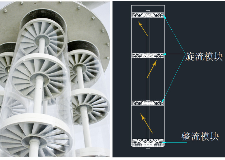 熙诚环保pp阻燃旋流塔除尘器除雾器φ355旋流板 一体成型旋流叶片