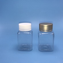100ccpet透明方瓶药片瓶钙片瓶pet塑料瓶固体瓶  塑料包装药瓶