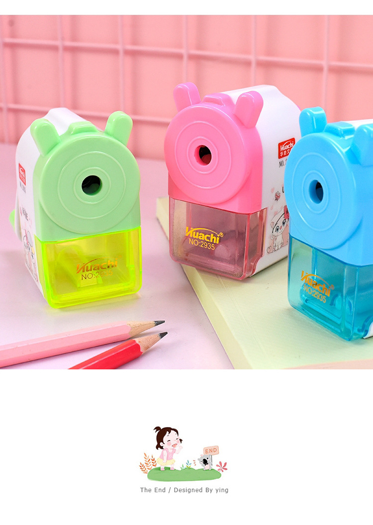 转笔刀儿童手摇削笔器小学生卷笔刀自动铅笔刀手动学习文具用品