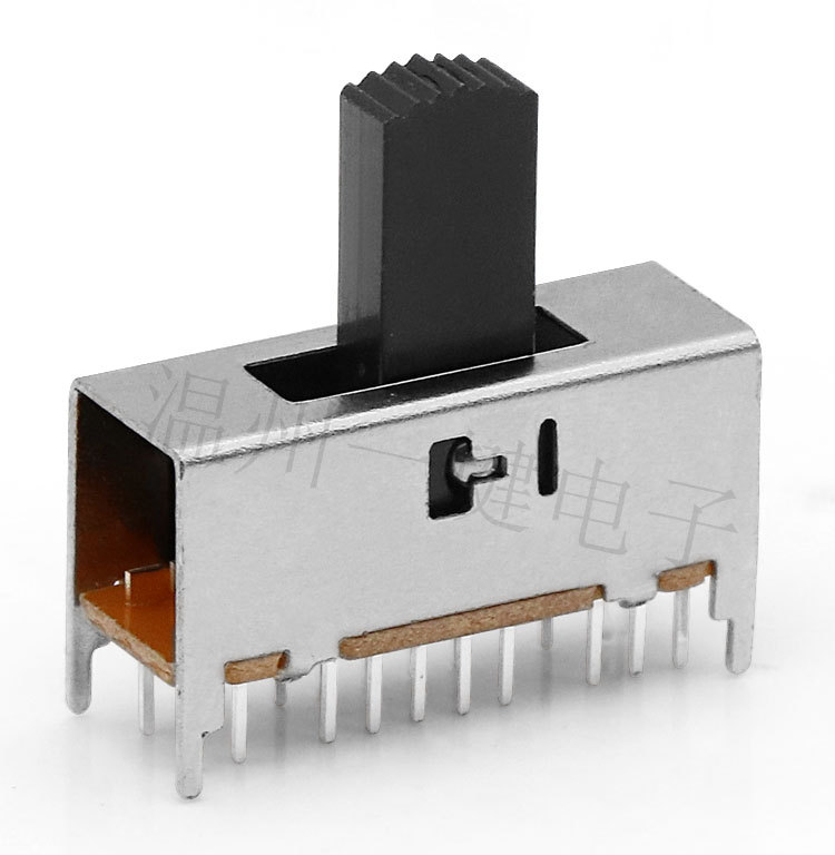 一键ss-44d04 4档20脚拨动开关立式滑动电源功放音响微型拨动开关