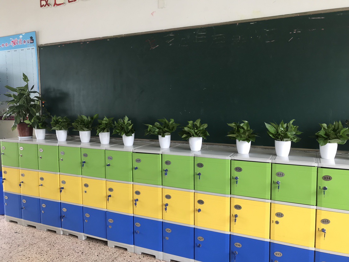 学生书包柜教室储物柜幼儿园收纳柜子学校彩色塑料柜现货全国批发
