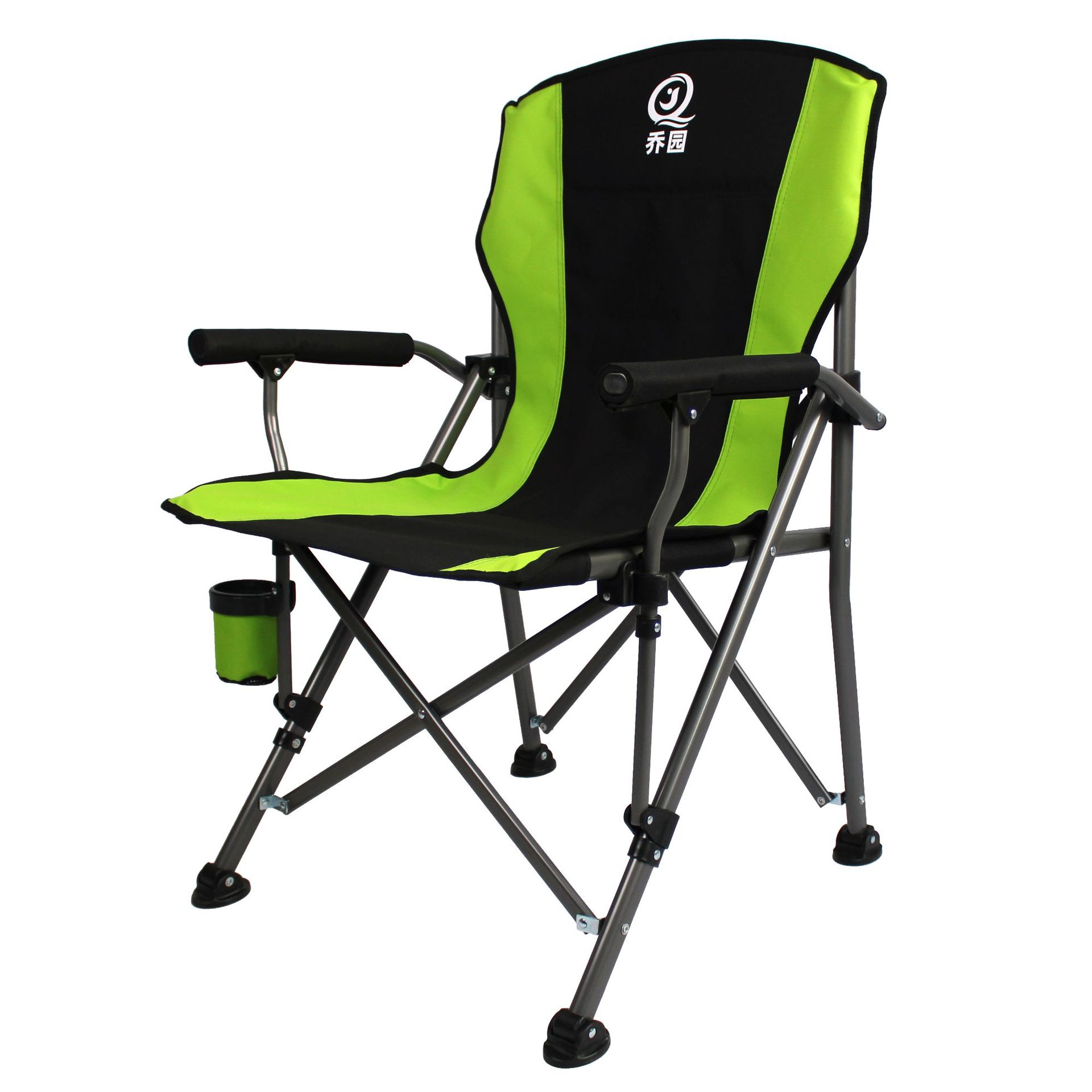 乔园折叠沙滩椅 户外钓鱼椅定制 大号户外野营折叠垂钓椅现货批发