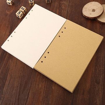 a5a6笔记本替芯 活页本内页 本内页内芯牛皮纸空白白纸内芯手账本