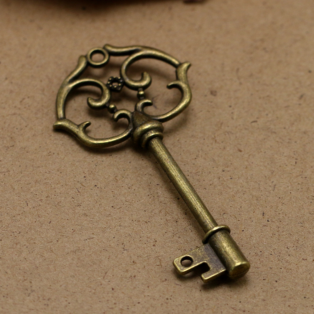diy饰品复古古铜合金吊坠古铜钥匙时尚合金锁匙吊坠手工厂家批发