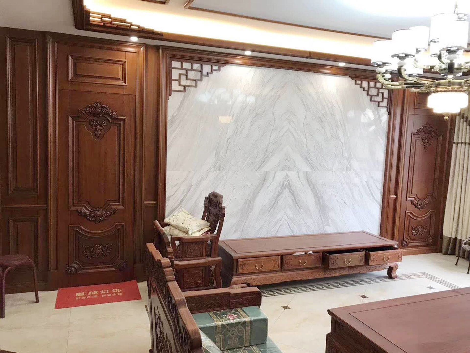 实木护墙板整木定制护墙板新中式电视背景沙发背景墙实木墙板吊顶