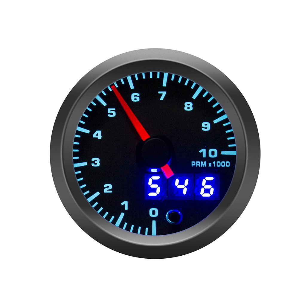厂家直销汽车改装仪表转速表 52mm七彩双显汽车转速表赛车仪表