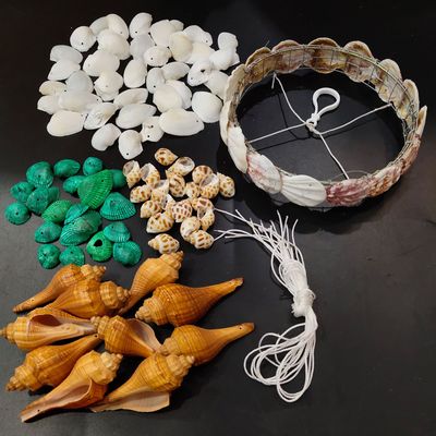 家居装饰自产自销工艺品批发 贝壳海螺 手工diy材料包 贝壳风铃