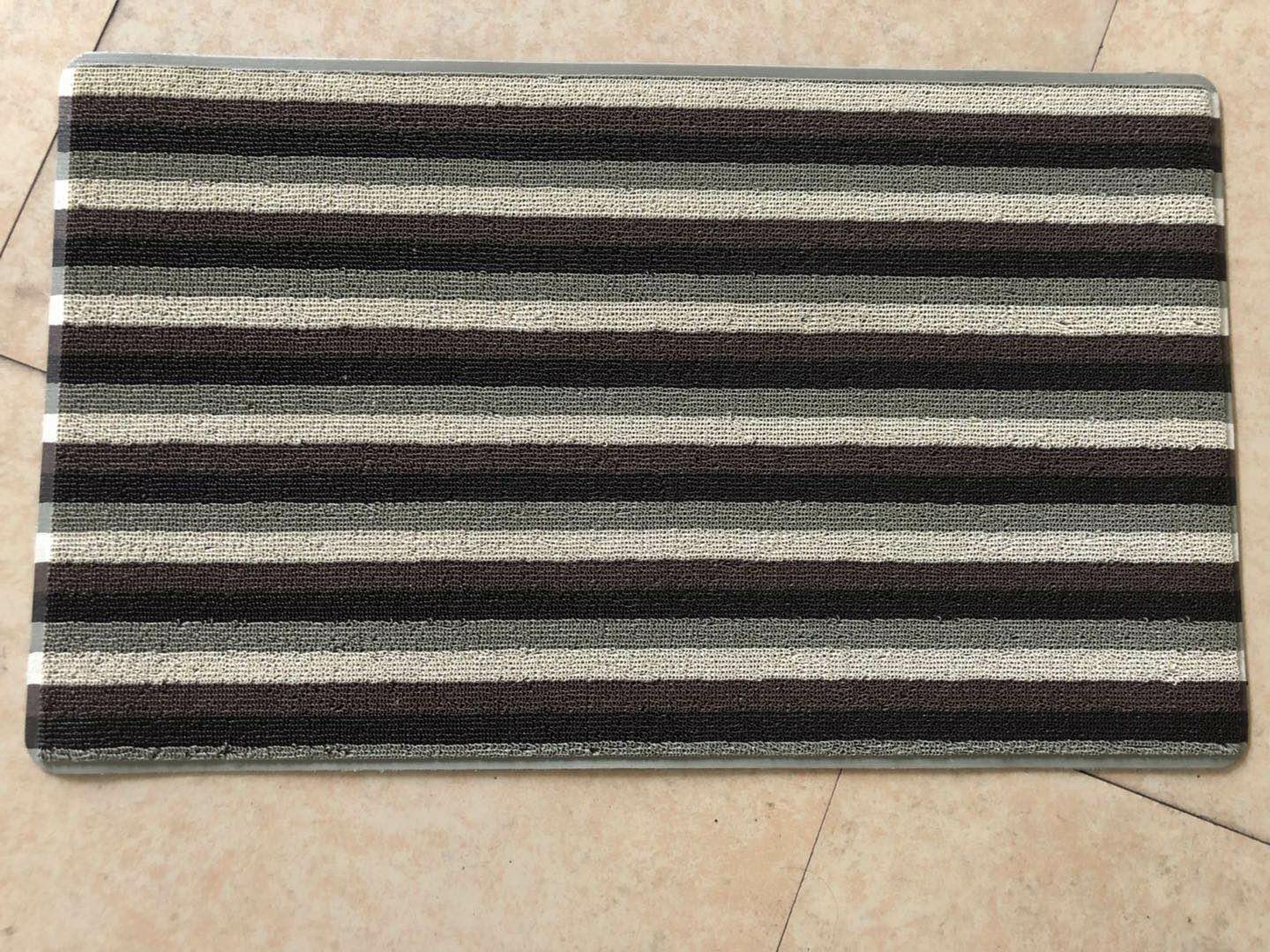 出口欧洲 销售发泡印花地垫地毯卷材长条皮革地垫厨房垫门垫