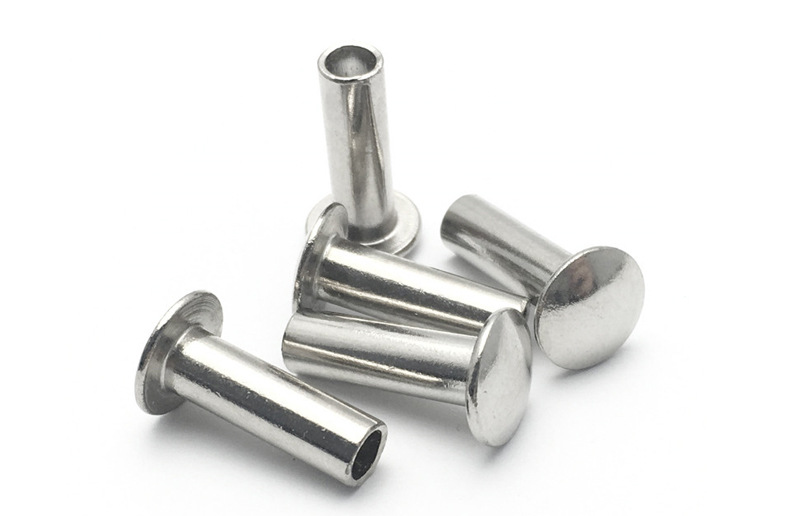 304不锈钢扁圆头半空心铆钉中空铆钉柳丁空心柳钉1.5/2.5/3/gb873