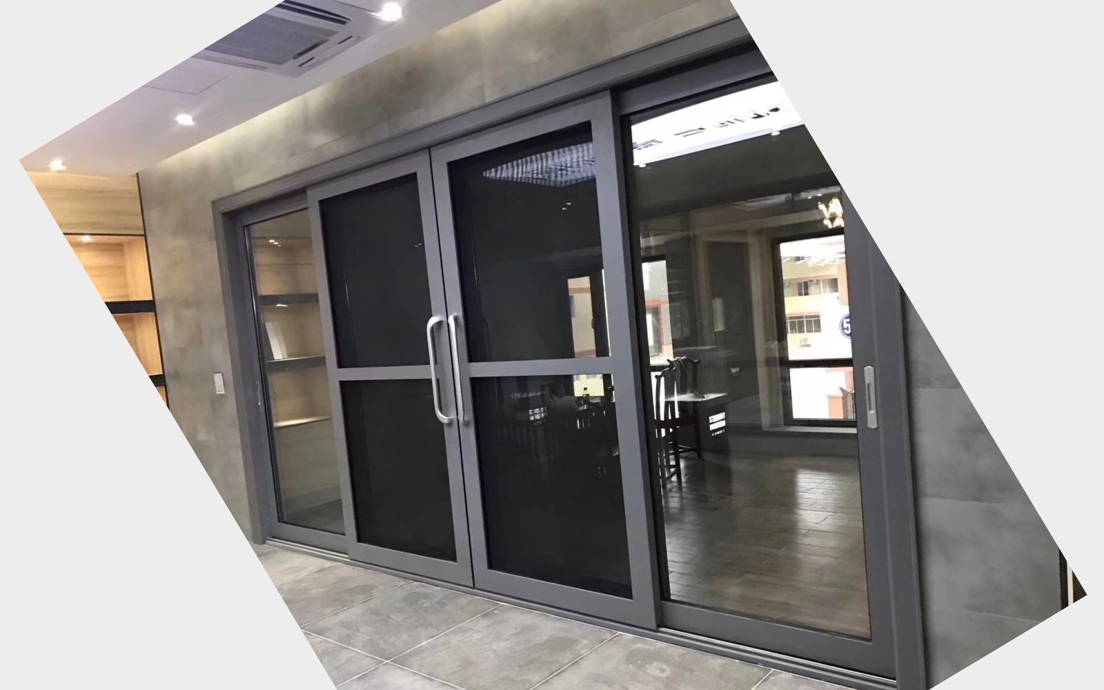 厂家直销 190三轨推拉门 玻璃推拉门 超高推拉门 阳台移门