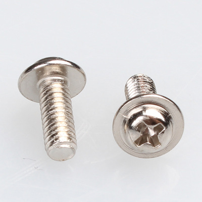 m4带垫螺丝十字圆介子垫片螺钉盘介子头带机丝m4*5/6/8/10镀镍