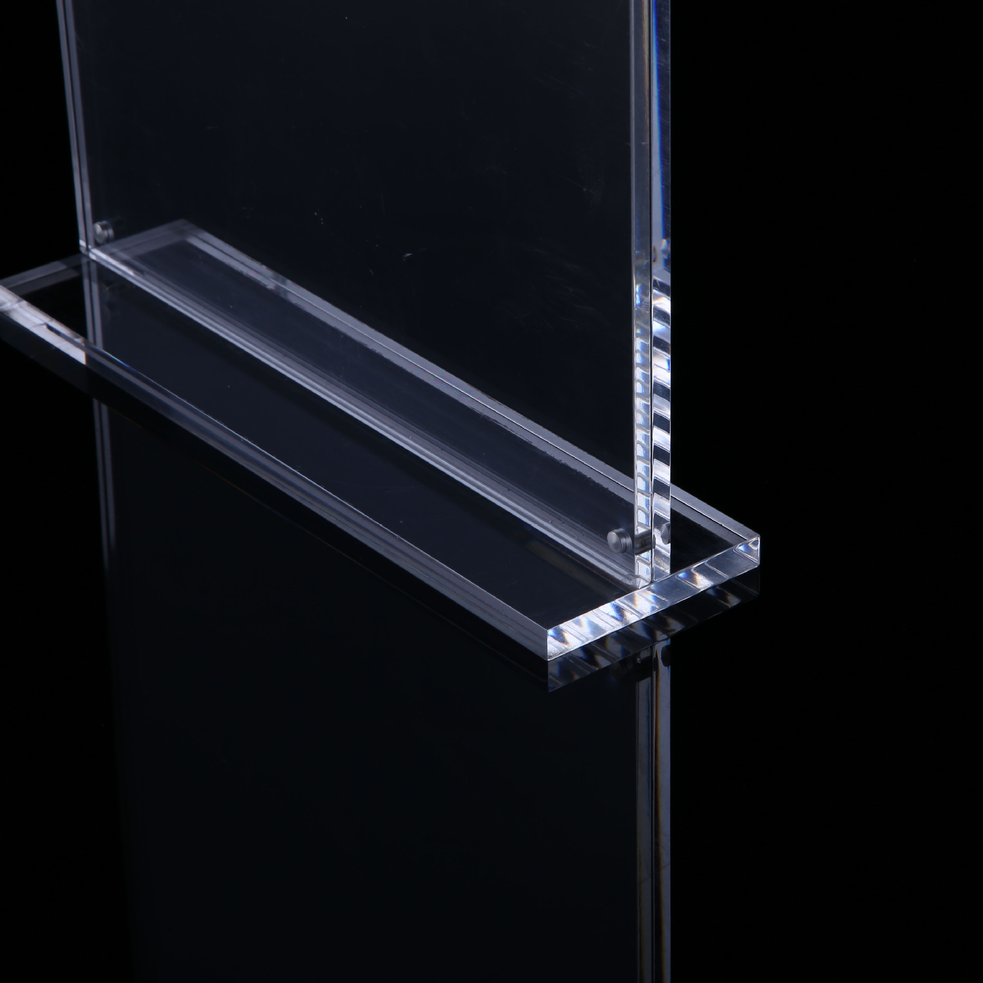 厂家直销透明强磁双层亚克力台卡 a4桌面酒水牌台签定制 新款立牌