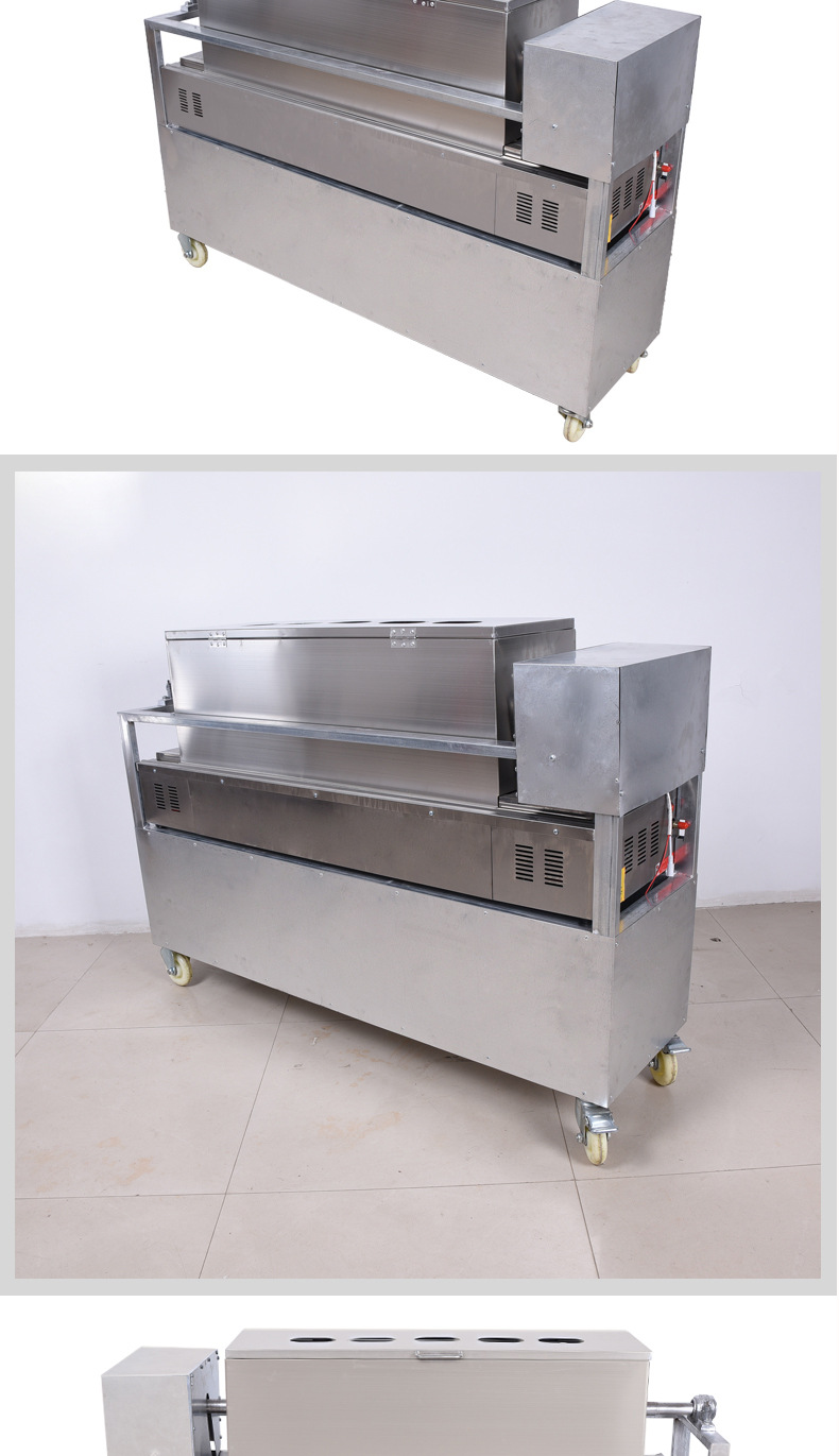 红盖烧饼机烧饼炉子摆摊商用燃气全自动铁板三面翻转炉