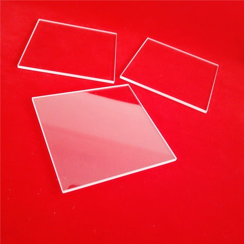 方形透明石英片切边壁厚0.5-3mm厚