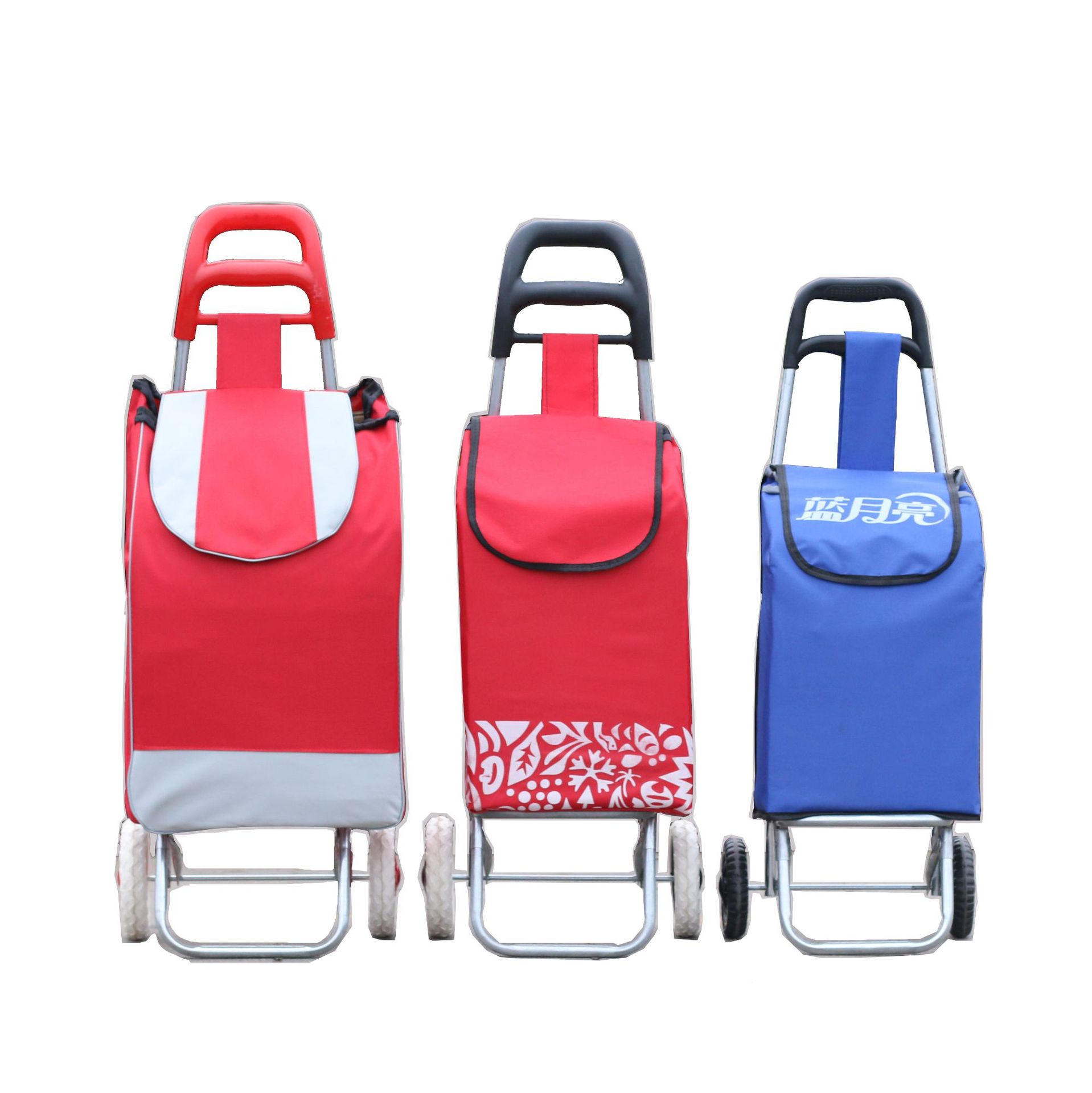 超市购物车logo老年人买菜小手拉车折叠爬楼推车广告印字行李推车