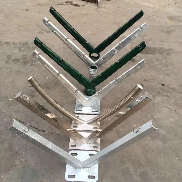 刀片刺绳v型支架铝刺绳支架3个葫芦防锈刺丝网刺绳防爬网提供安装